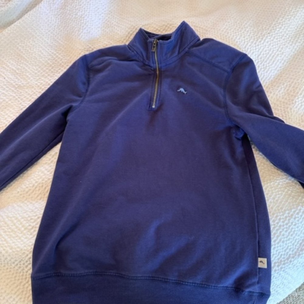 Tommy Bahama Quarter Zip Sweater - Large (10-12)